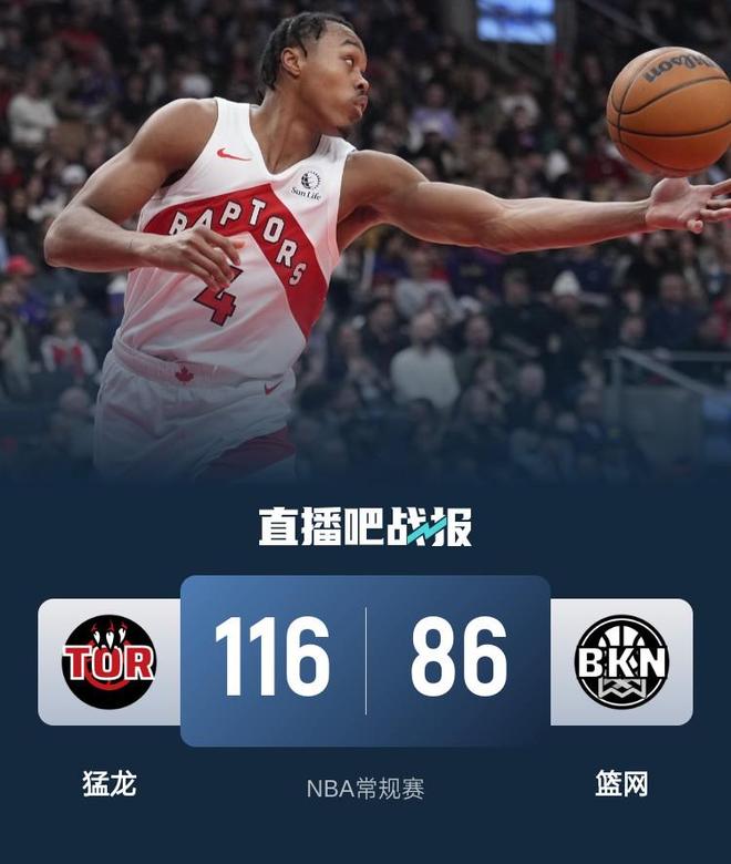 篮网客场大胜猛龙，取得三连胜